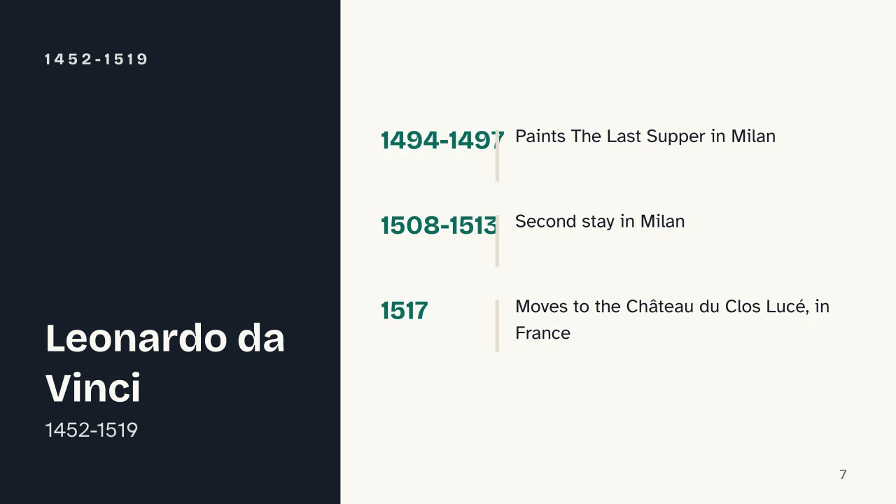 Slide 7 of the presentation on High Renaissance: 1452-1519