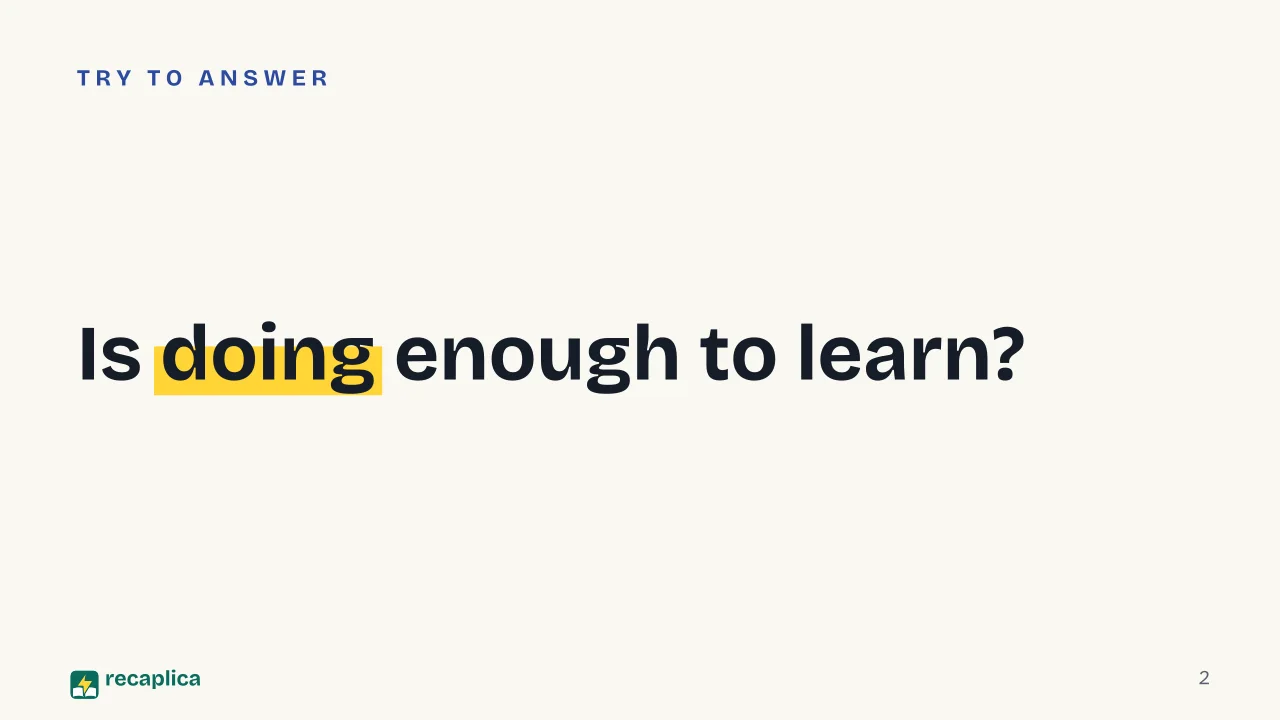 Slide 2 of the presentation on John Dewey: Is doing enough to learn?
