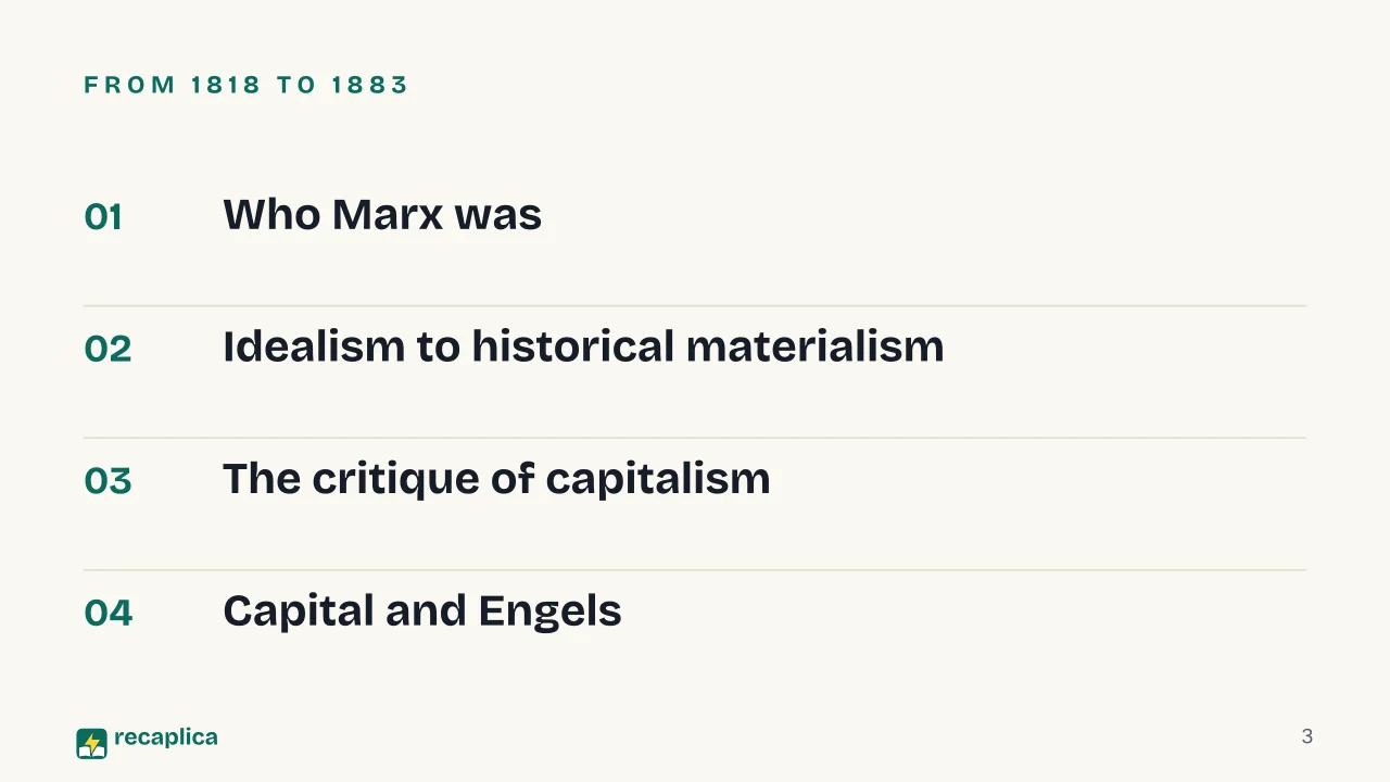 Slide 3 of the presentation on Karl Marx: From 1818 to 1883