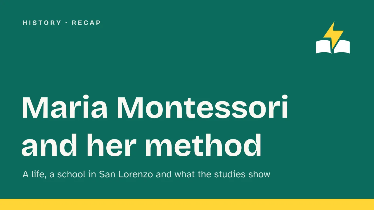 Slide 1 of the presentation on Maria Montessori and the Montessori Method: Maria Montessori and her method