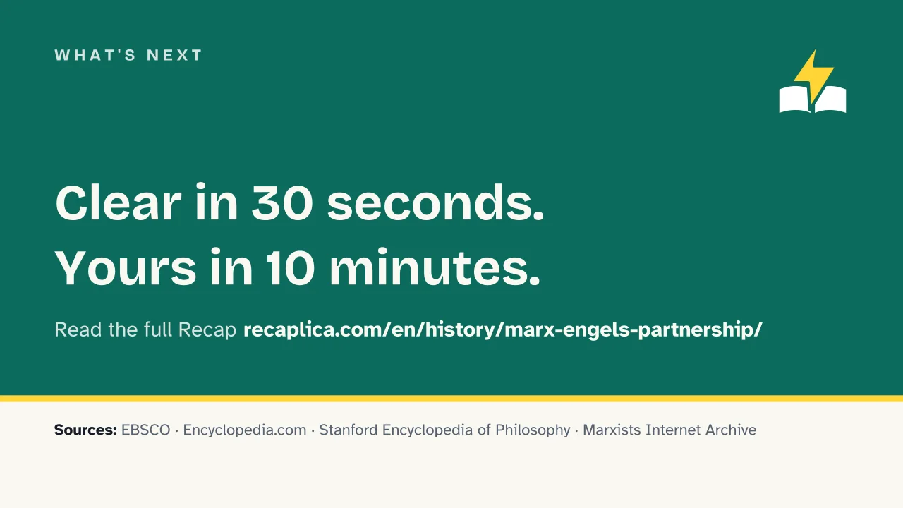 Slide 14 of the presentation on Marx and Engels: What's next