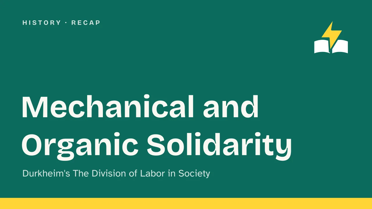 Slide 1 of the presentation on Mechanical and Organic Solidarity: Mechanical and Organic Solidarity