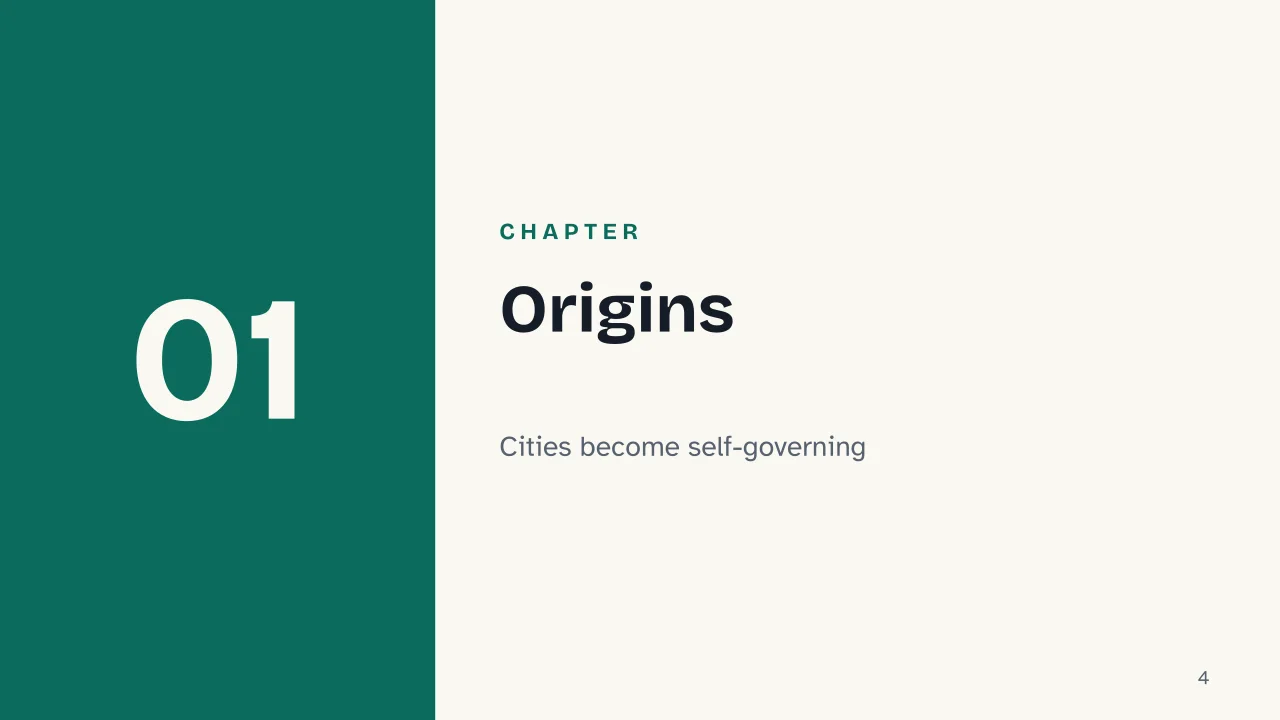 Slide 4 of the presentation on Italian City-State: Chapter 01: Origins