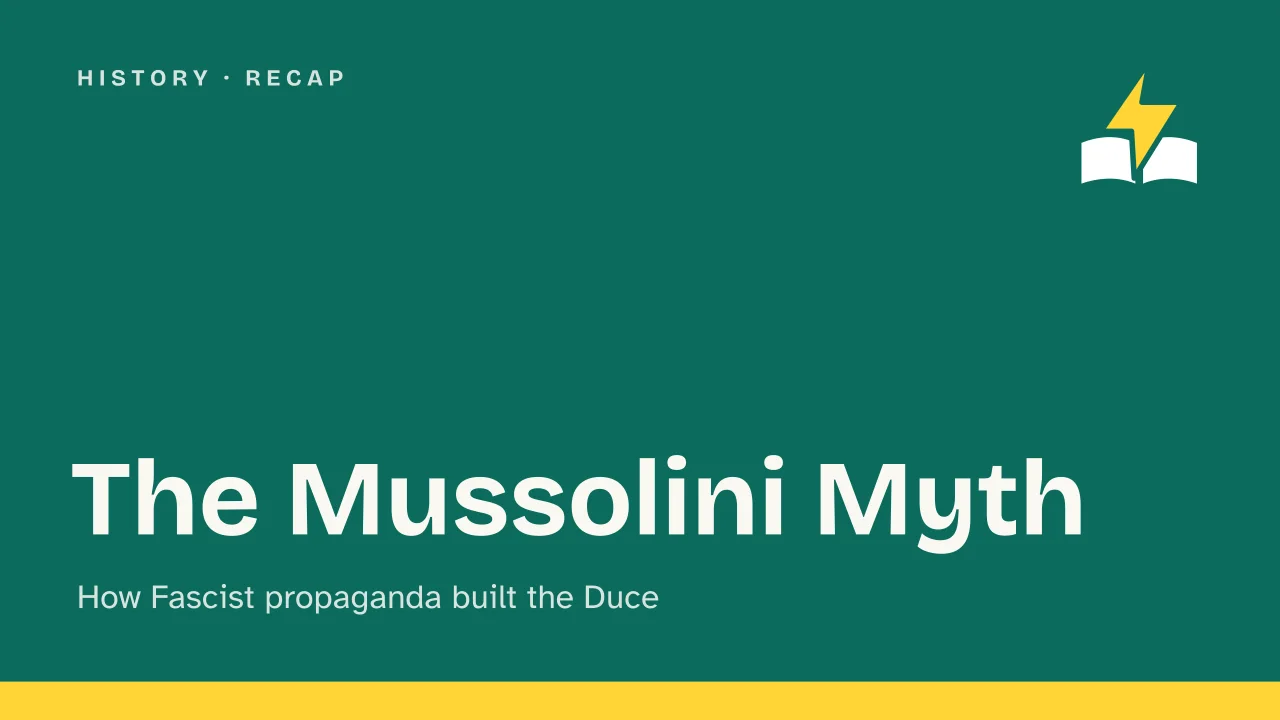 Slide 1 of the presentation on The Mussolini Myth: The Mussolini Myth