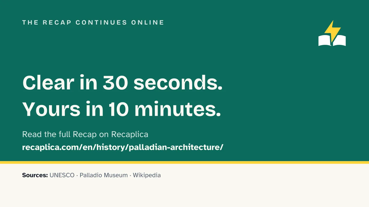 Slide 16 of the presentation on Palladian Architecture: The Recap continues online