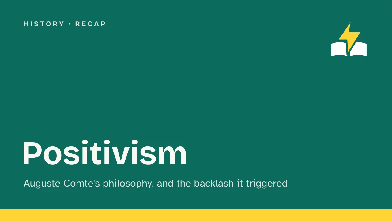Slide 1 of the presentation on Positivism: Positivism