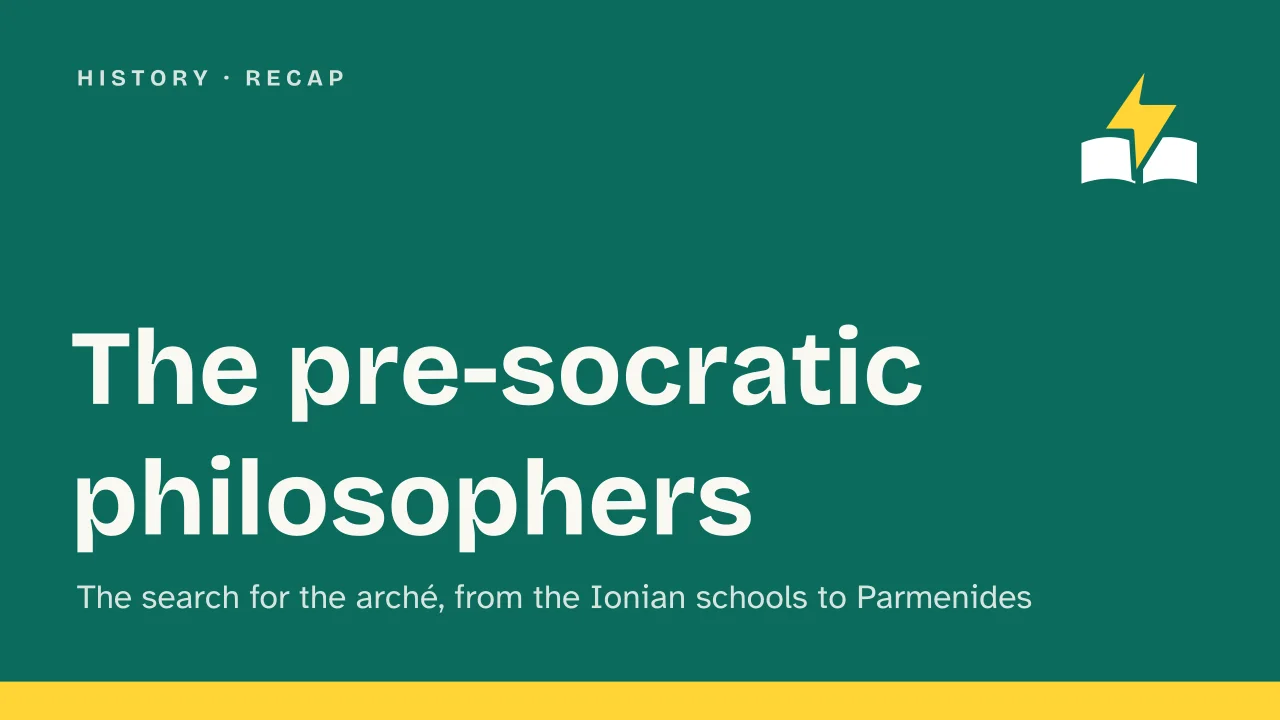 Slide 1 of the presentation on Pre-Socratic Philosophers: The pre-socratic philosophers