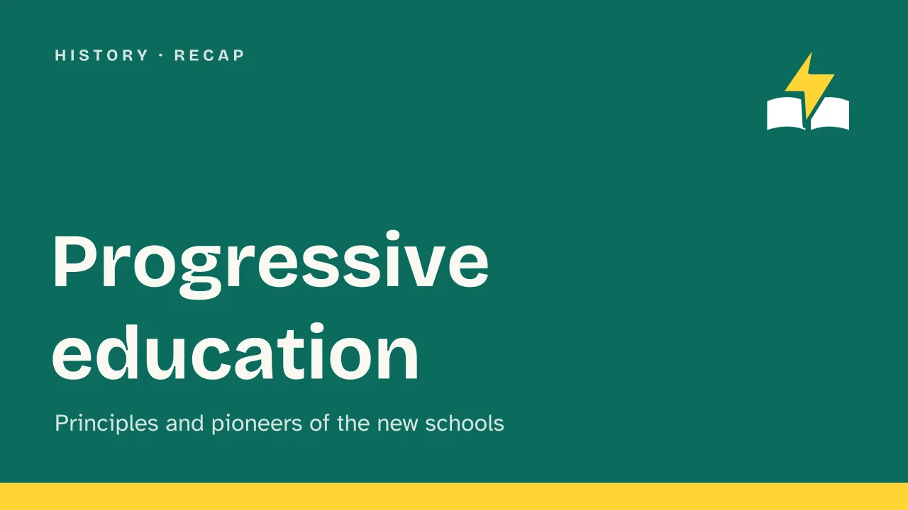 Slide 1 of the presentation on What Is Progressive Education? Principles and Pioneers of the New Schools: Progressive education