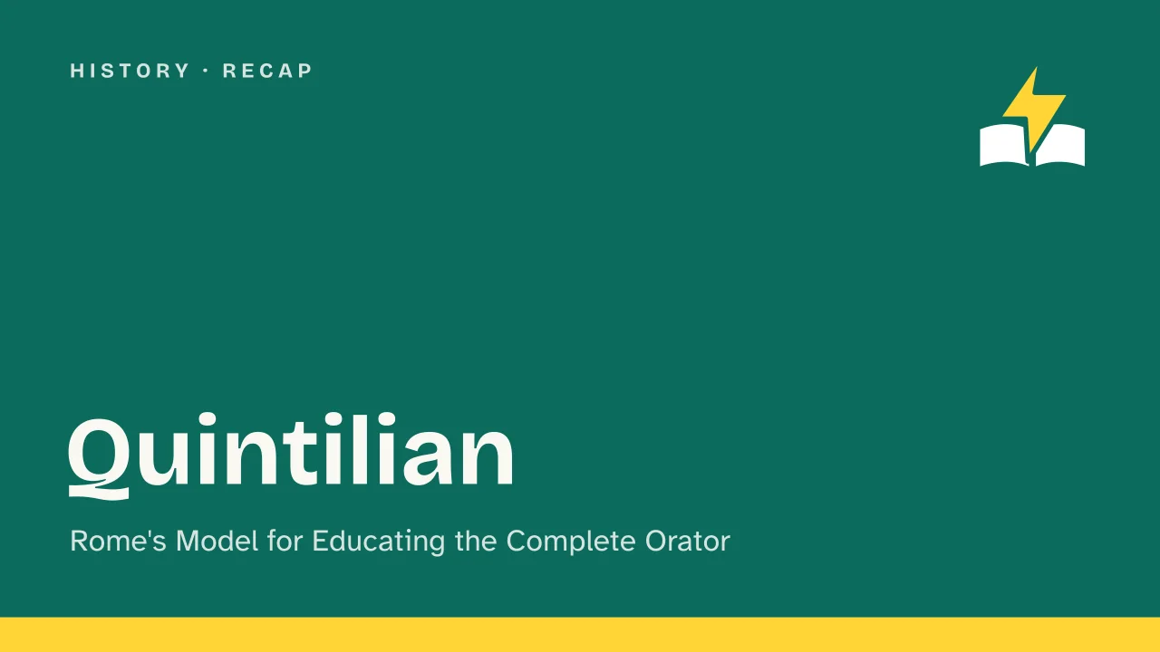 Slide 1 of the presentation on Quintilian: Quintilian