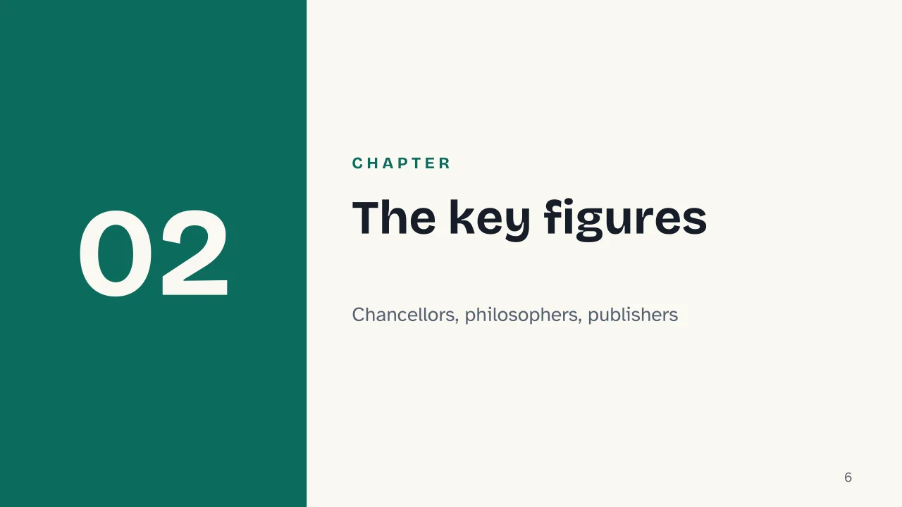 Slide 6 of the presentation on The Renaissance: Chapter 02: The key figures
