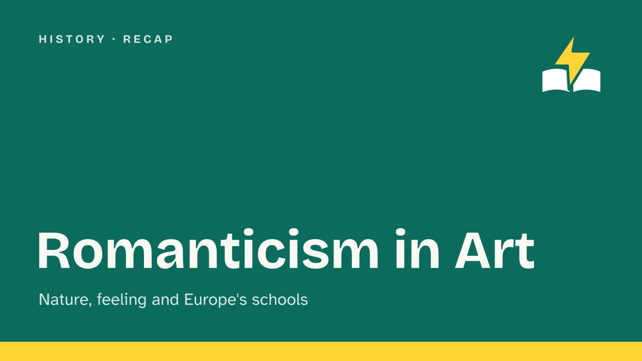 Slide 1 of the presentation on What Is Romanticism in Art? Period, Style and National Schools: Romanticism in Art