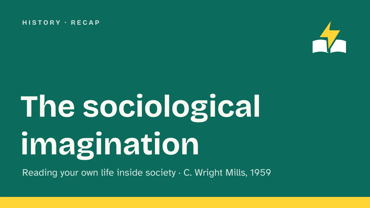 Slide 1 of the presentation on Sociological Imagination: The sociological imagination
