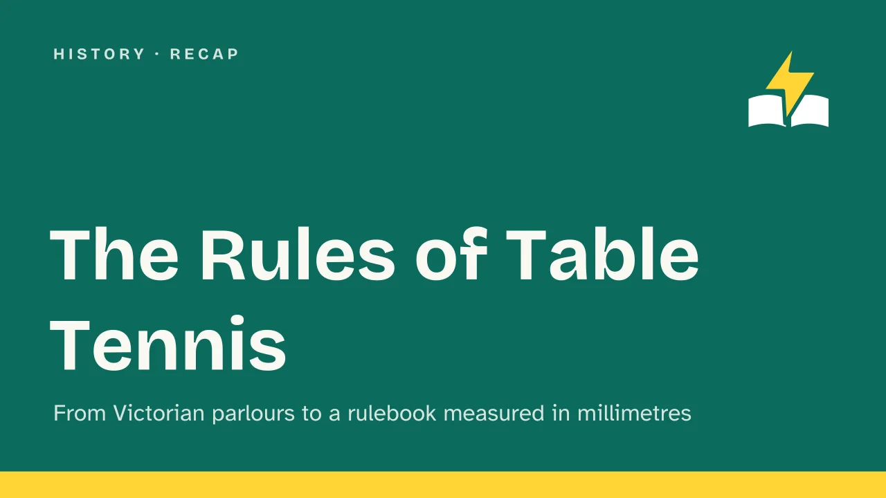 Slide 1 of the presentation on Table Tennis Rules: The Rules of Table Tennis