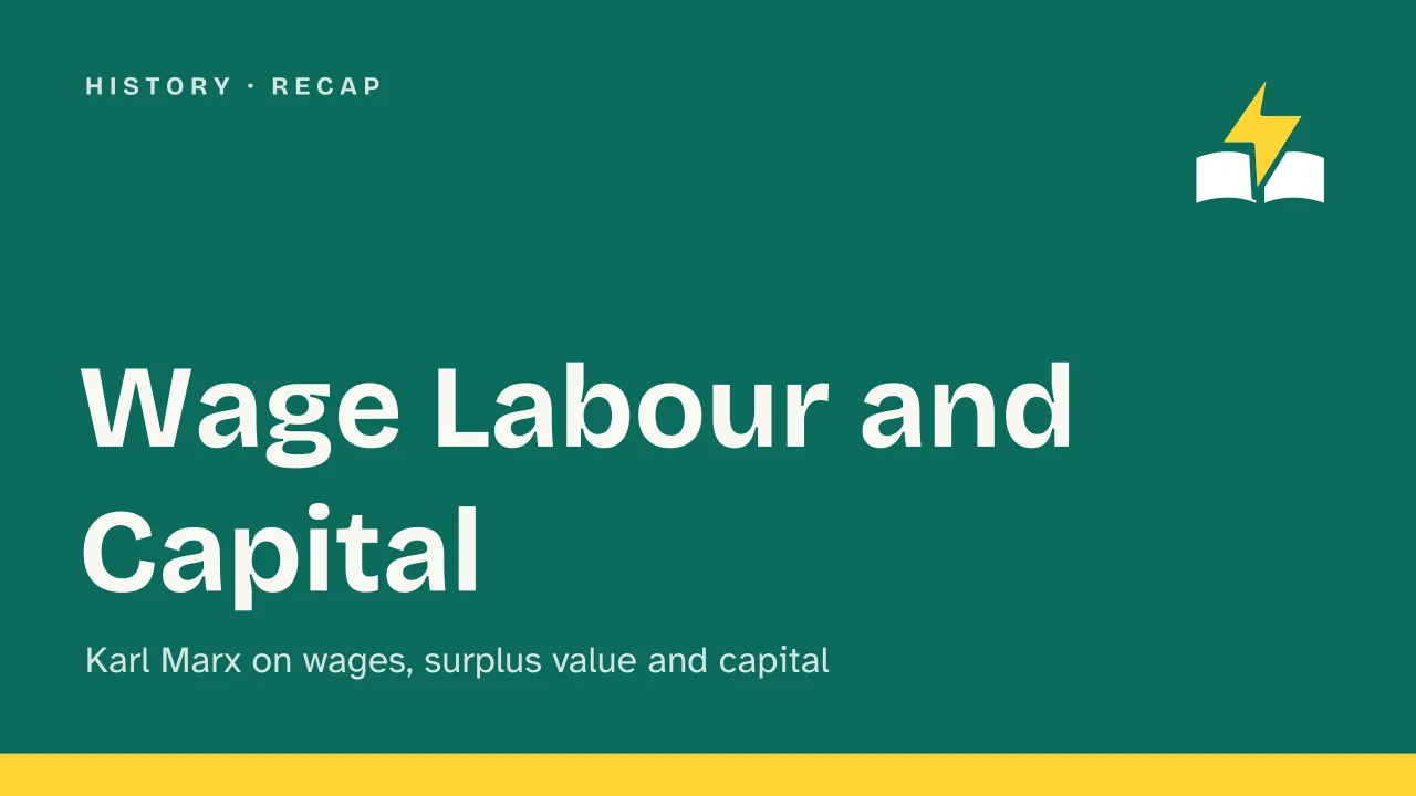 Slide 1 of the presentation on Wage Labour and Capital: Wage Labour and Capital