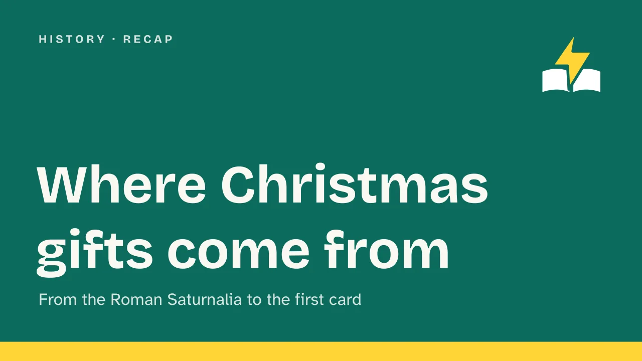 Slide 1 of the presentation on Why do we give gifts at Christmas, from Saturnalia to Saint Nicholas: Where Christmas gifts come from