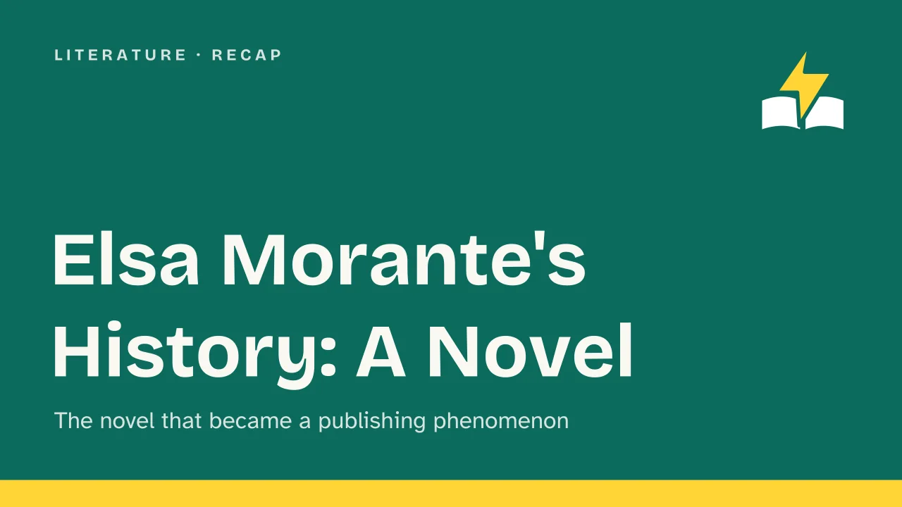 Slide 1 of the presentation on Elsa Morante's History: Elsa Morante's History: A Novel