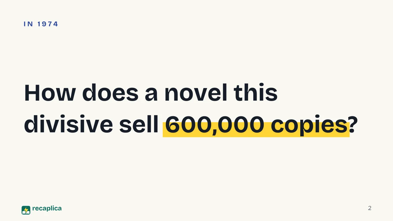 Slide 2 of the presentation on Elsa Morante's History: How does a novel this divisive sell 600,000 copies?