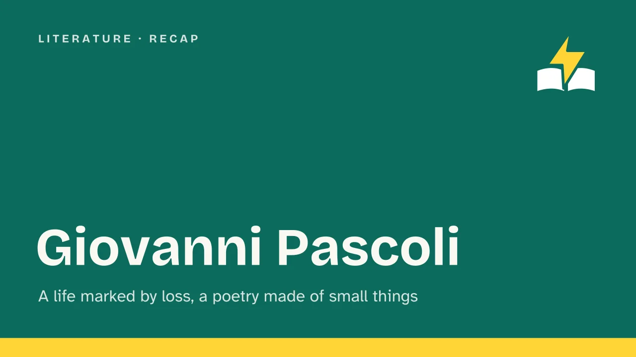 Slide 1 of the presentation on Giovanni Pascoli: Giovanni Pascoli