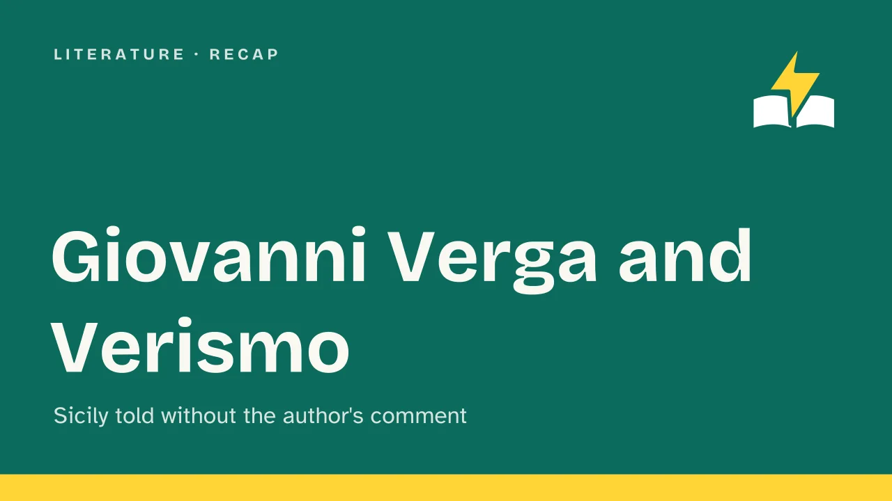 Slide 1 of the presentation on Giovanni Verga and Verismo: Giovanni Verga and Verismo