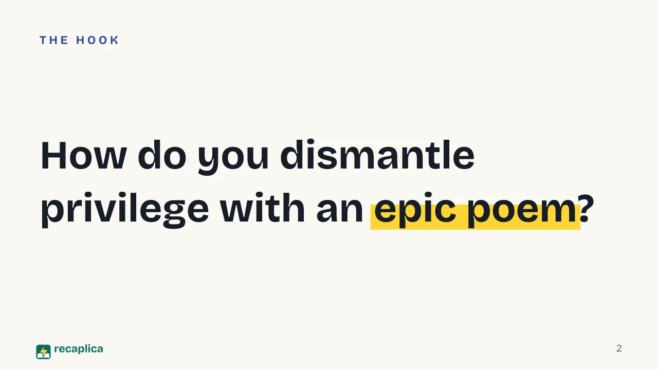 Slide 2 of the presentation on Giuseppe Parini: How do you dismantle privilege with an epic poem?