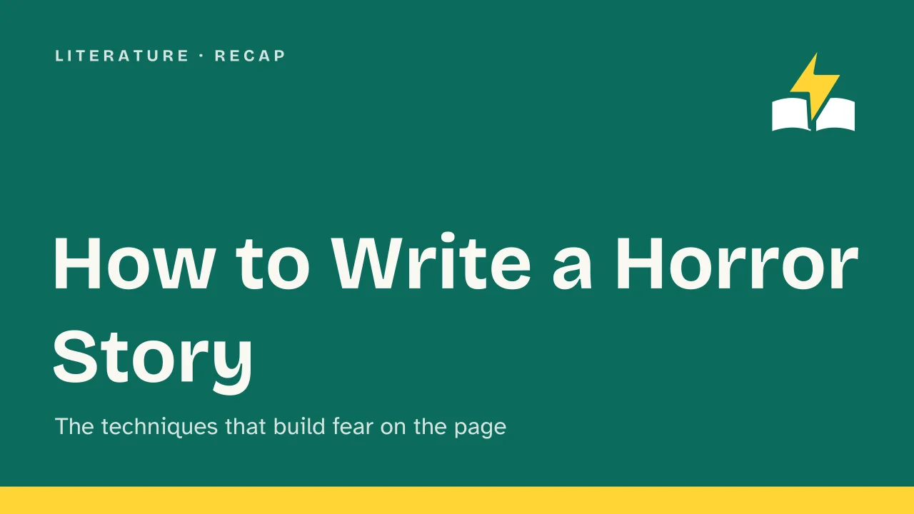 Slide 1 of the presentation on How to Write a Horror Story: How to Write a Horror Story