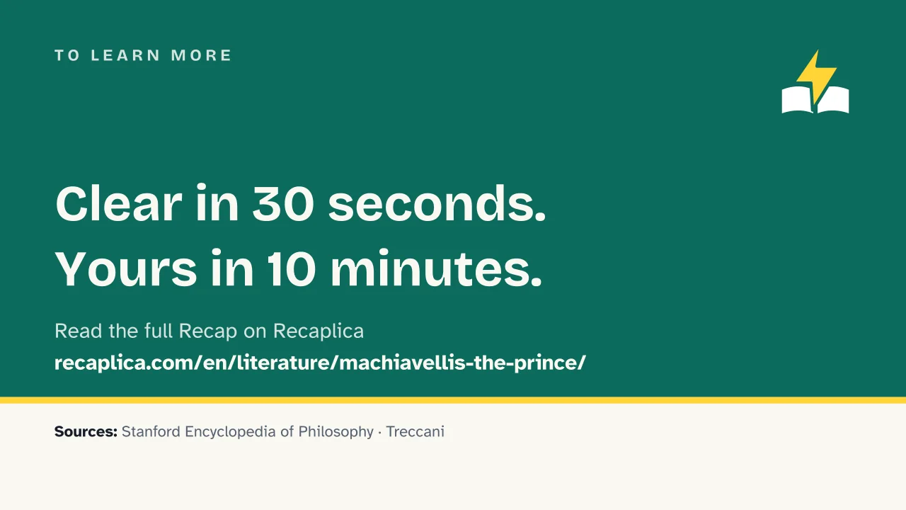 Slide 14 of the presentation on Machiavelli's The Prince: To learn more