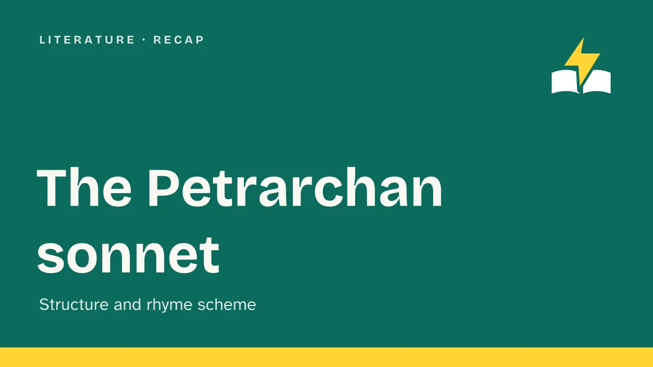 Slide 1 of the presentation on Petrarchan Sonnet: The Petrarchan sonnet