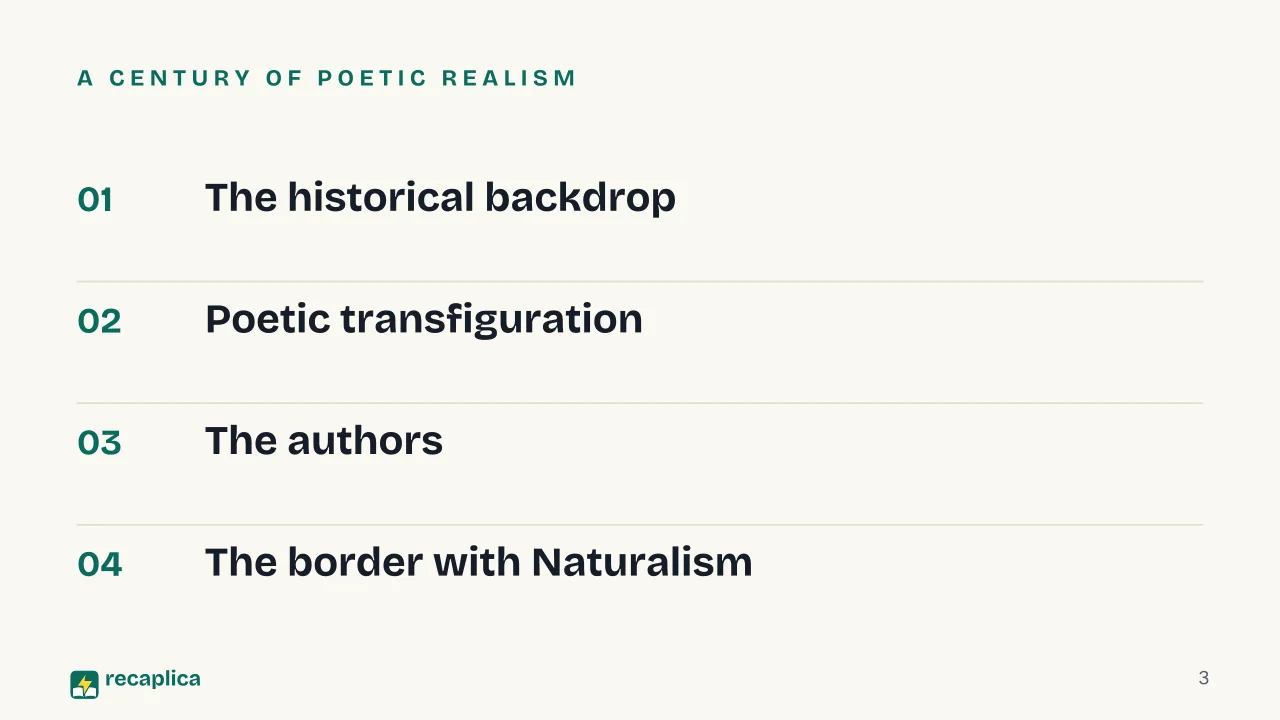 Slide 3 of the presentation on What Is Poetic Realism? Germany's 19th-Century Literary Movement: A century of Poetic Realism