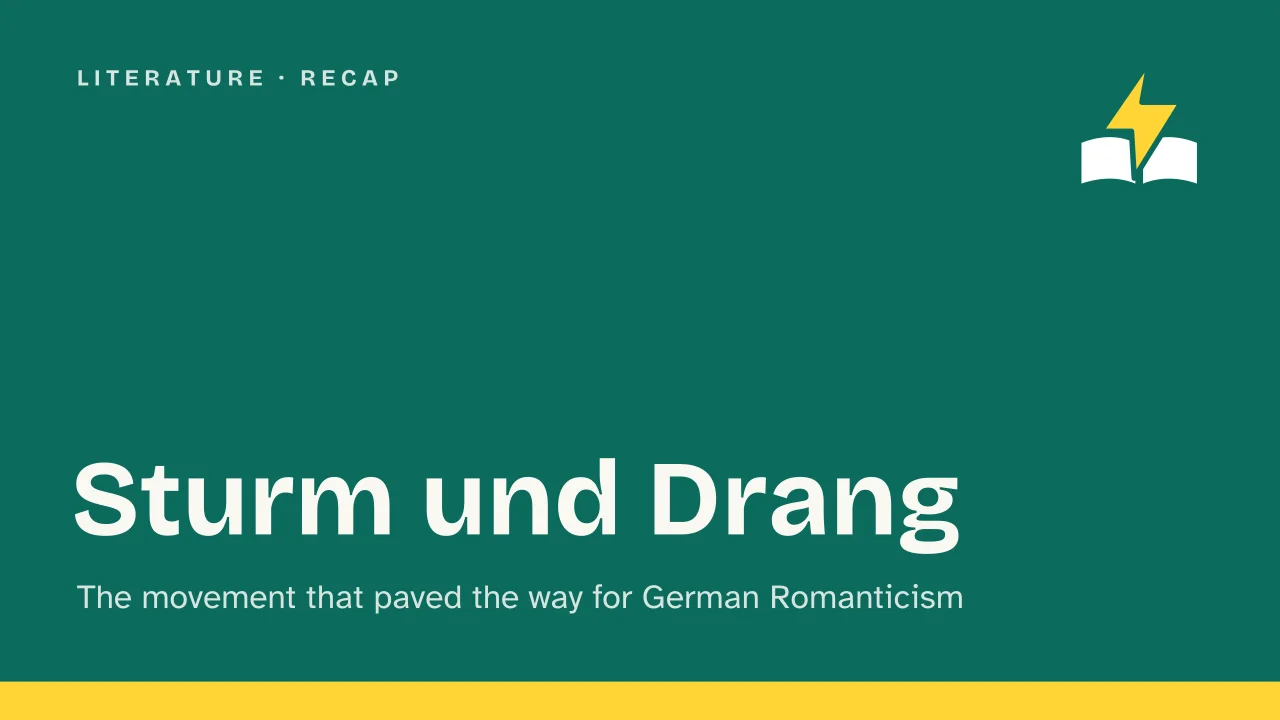 Slide 1 of the presentation on Sturm und Drang: Sturm und Drang