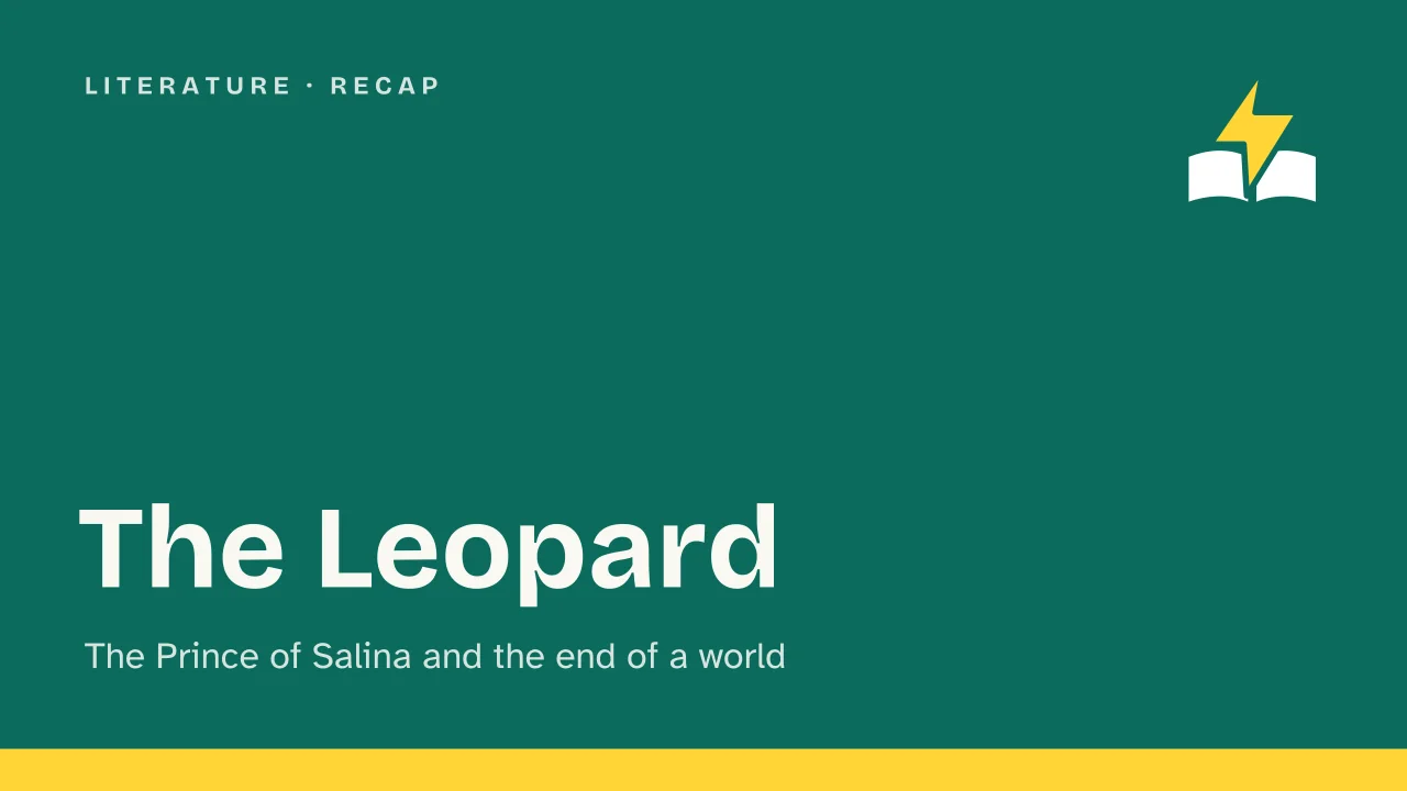 Slide 1 of the presentation on The Leopard Novel by Giuseppe Tomasi di Lampedusa: The Leopard