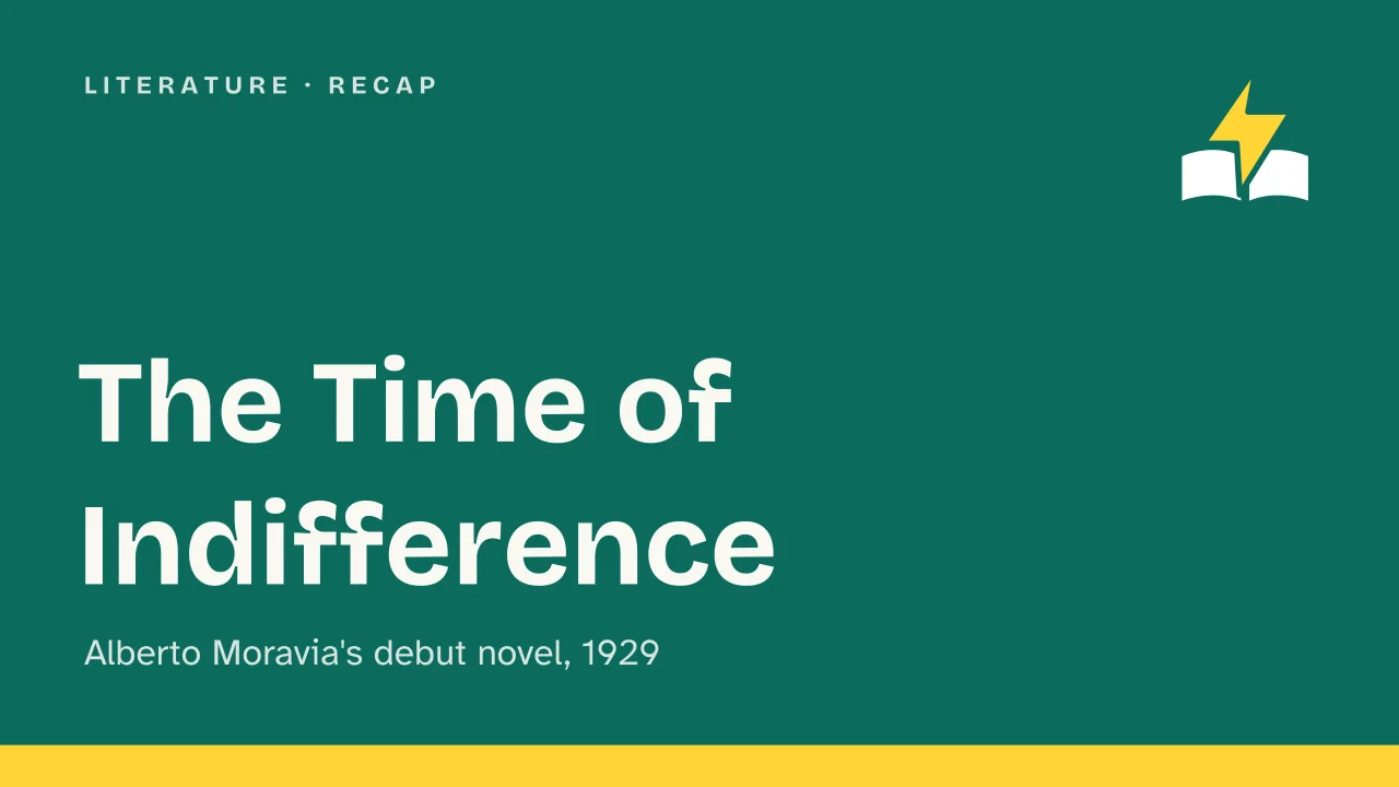 Slide 1 of the presentation on The Time of Indifference by Alberto Moravia: The Time of Indifference