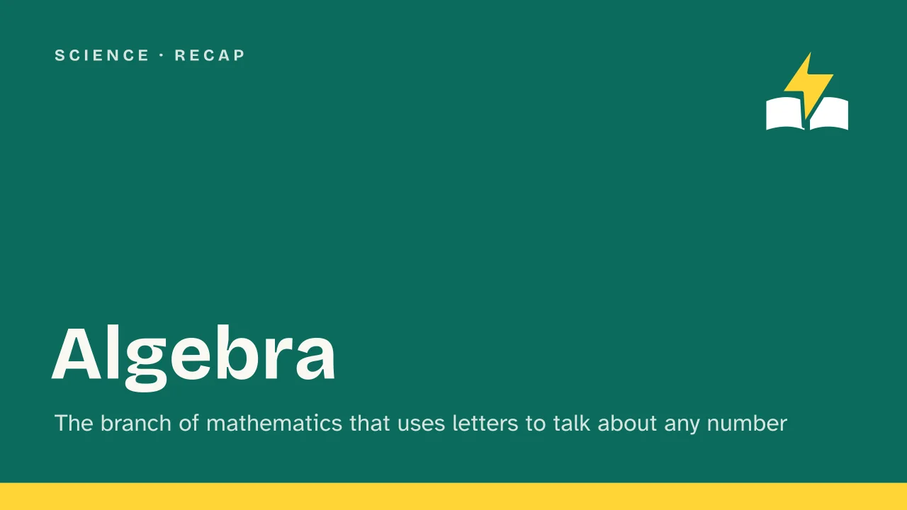 Slide 1 of the presentation on Algebra: Algebra