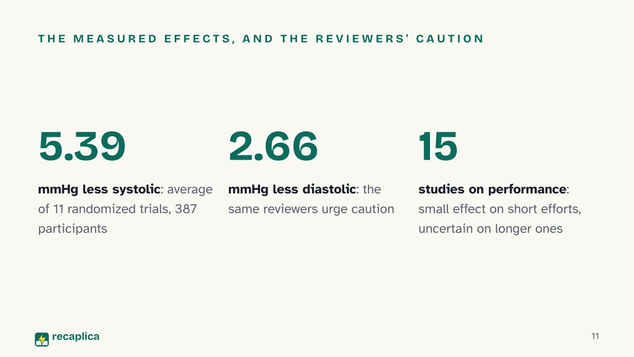 Slide 11 of the presentation on Arginine: The measured effects, and the reviewers' caution