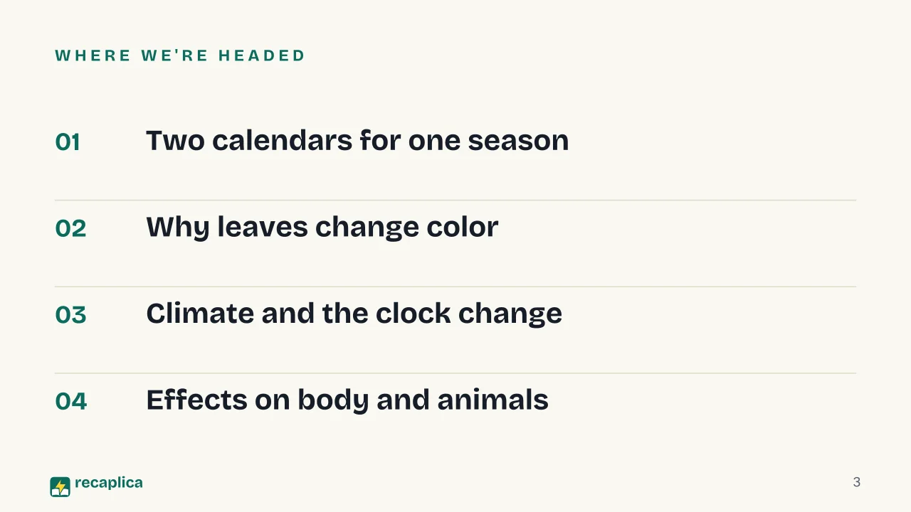 Slide 3 of the presentation on Autumn: Where we're headed