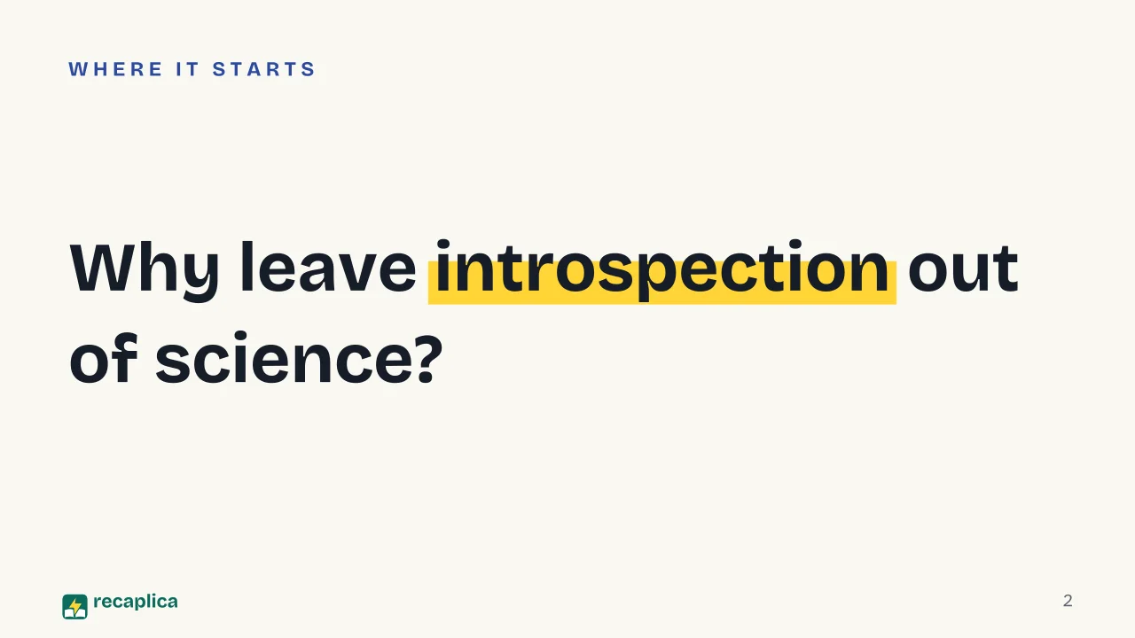 Slide 2 of the presentation on Behaviorism: Why leave introspection out of science?