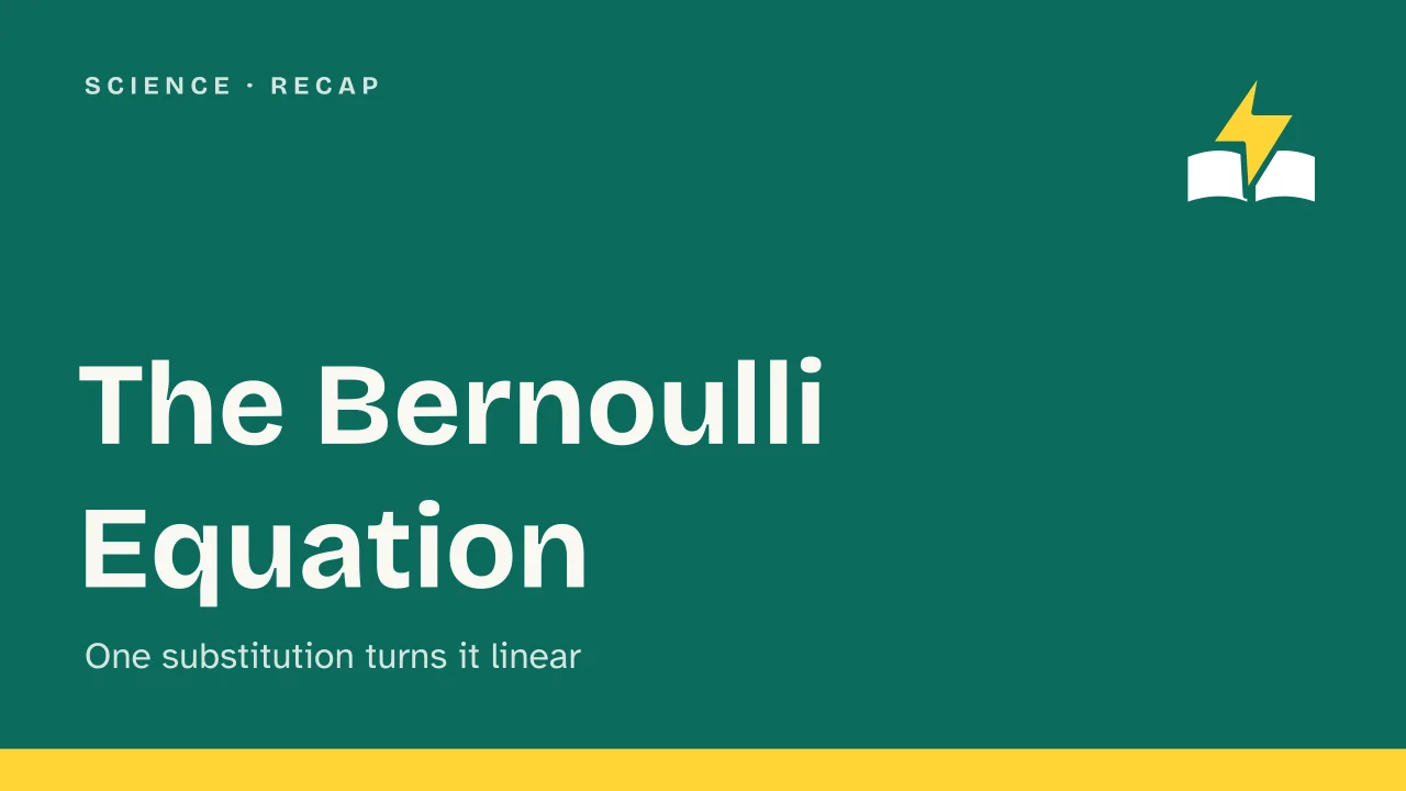 Slide 1 of the presentation on Bernoulli Differential Equation: The Bernoulli Equation