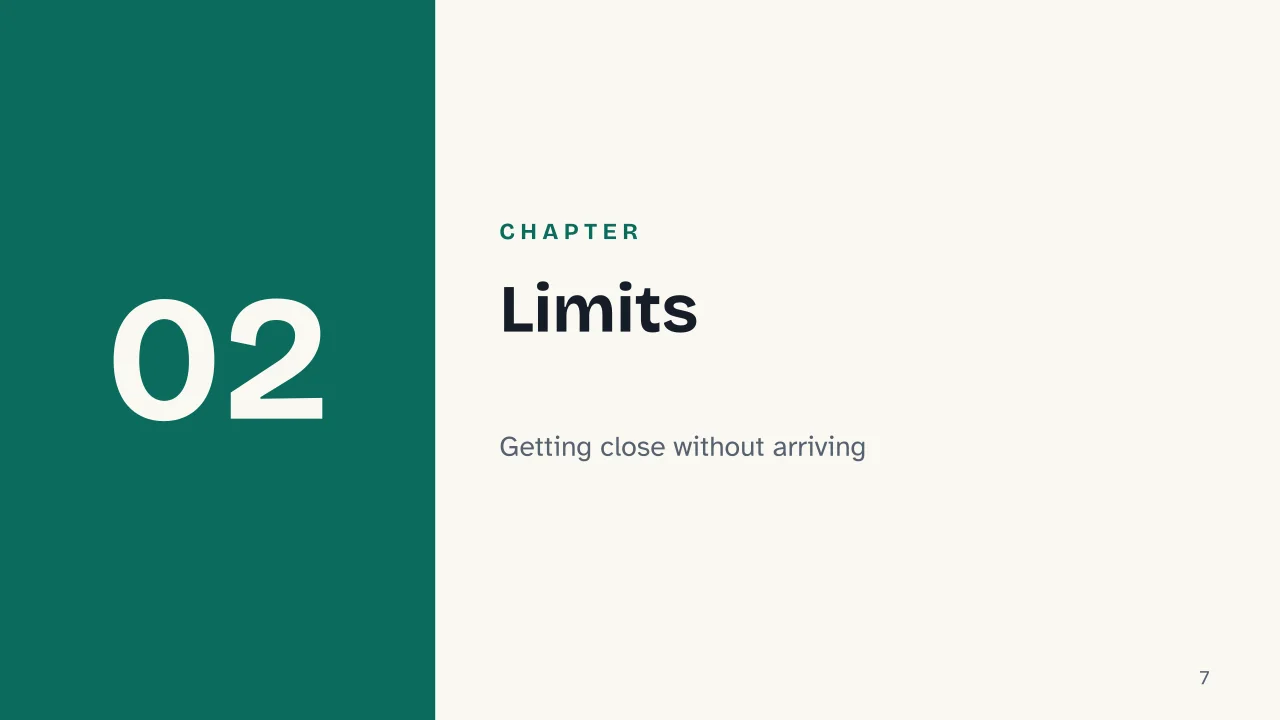 Slide 7 of the presentation on Calculus: Chapter 02: Limits