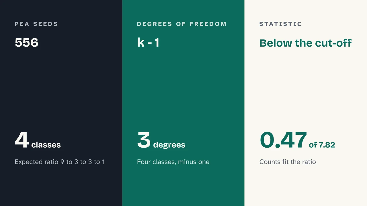 Slide 10 of the presentation on Chi-Square Test: 556 · k - 1 · Below the cut-off