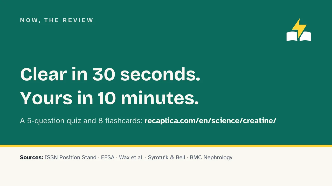 Slide 19 of the presentation on Creatine: Now, the review