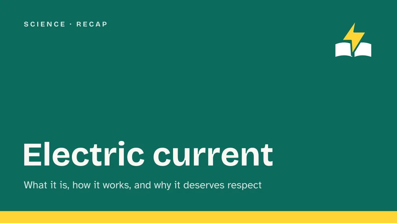 Slide 1 of the presentation on Electric Current: Electric current