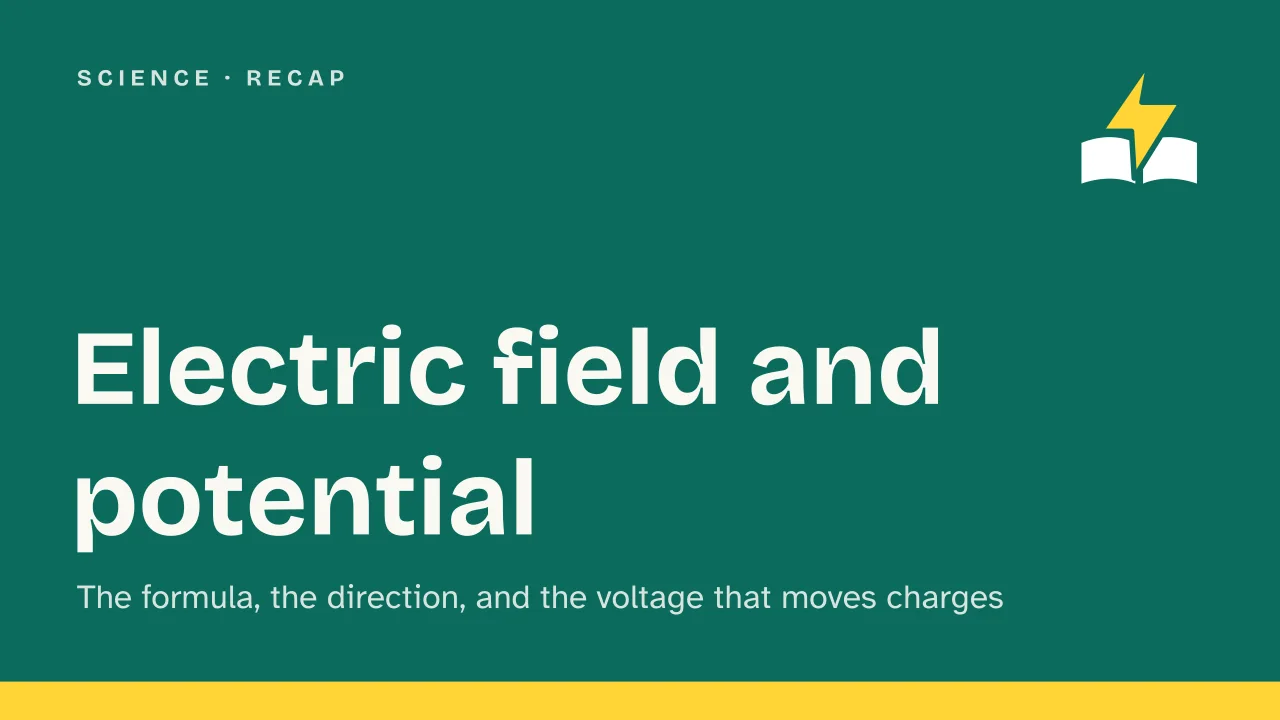 Slide 1 of the presentation on Electric Field: Electric field and potential