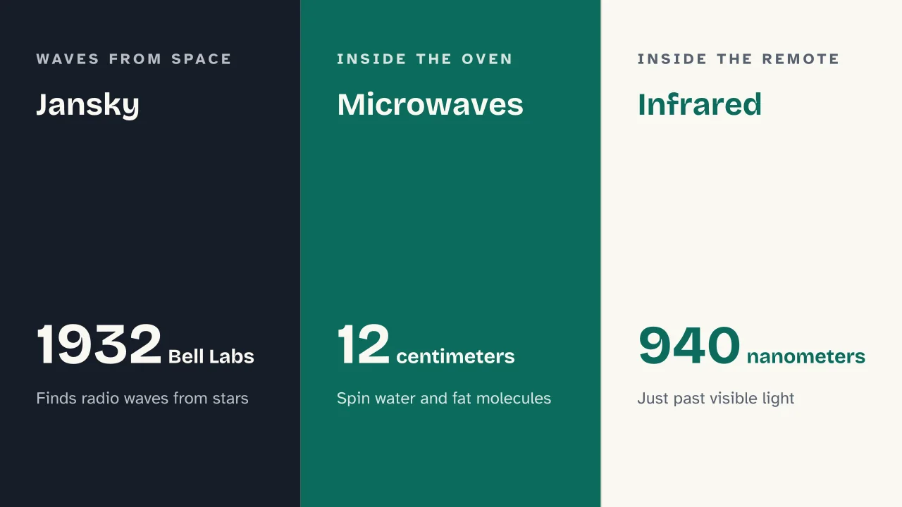 Slide 10 of the presentation on Electromagnetic Spectrum: Jansky · Microwaves · Infrared