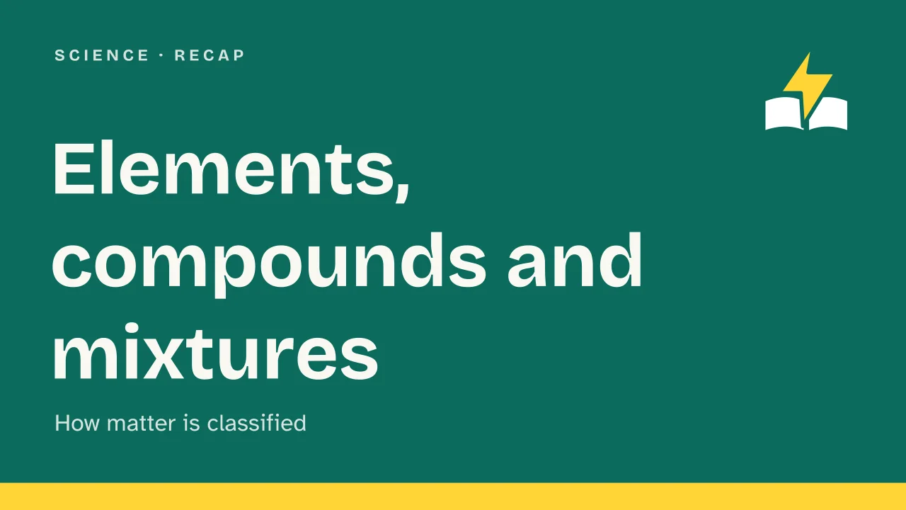 Slide 1 of the presentation on Elements, Compounds and Mixtures: Elements, compounds and mixtures