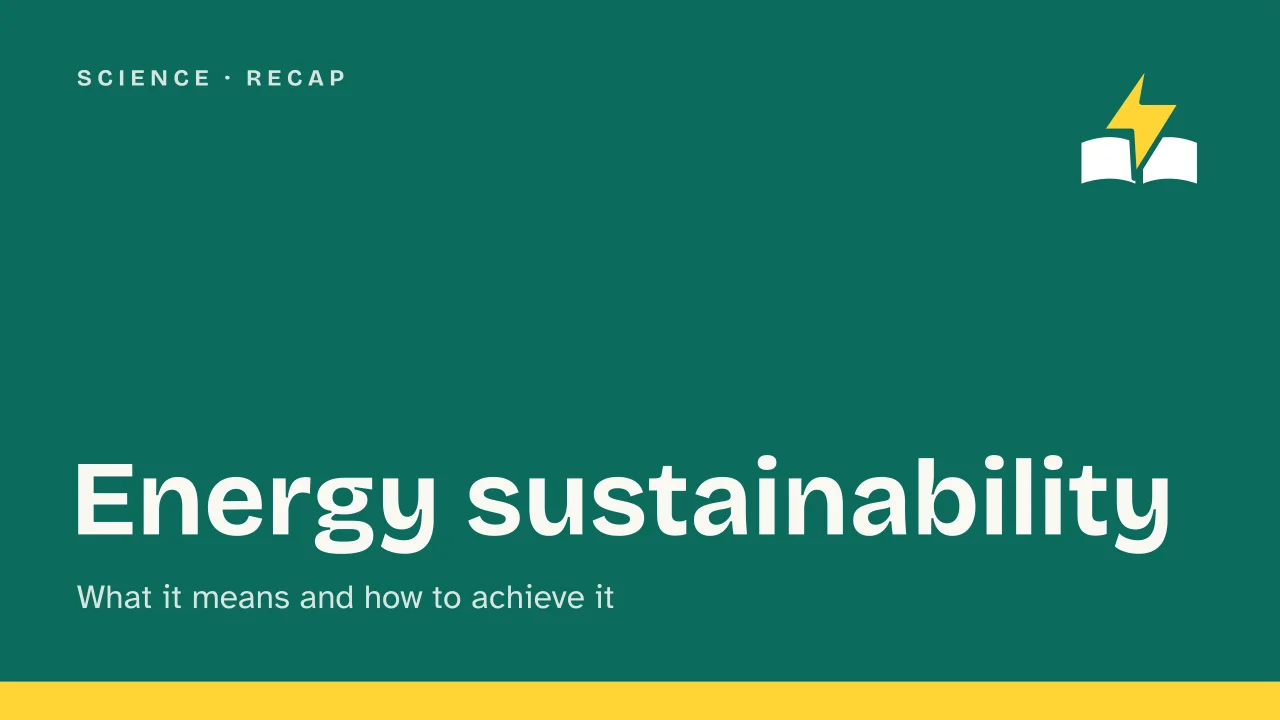 Slide 1 of the presentation on Energy Sustainability: Energy sustainability
