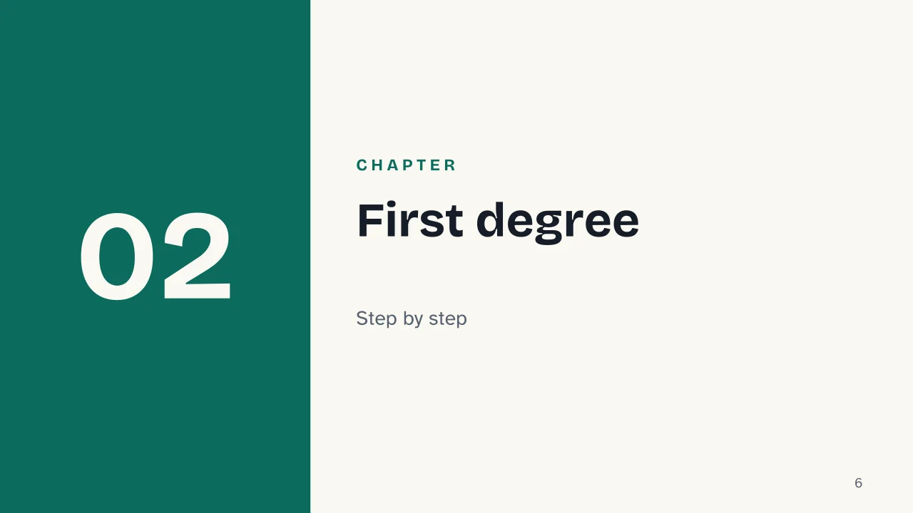 Slide 6 of the presentation on Equation: Chapter 02: First degree