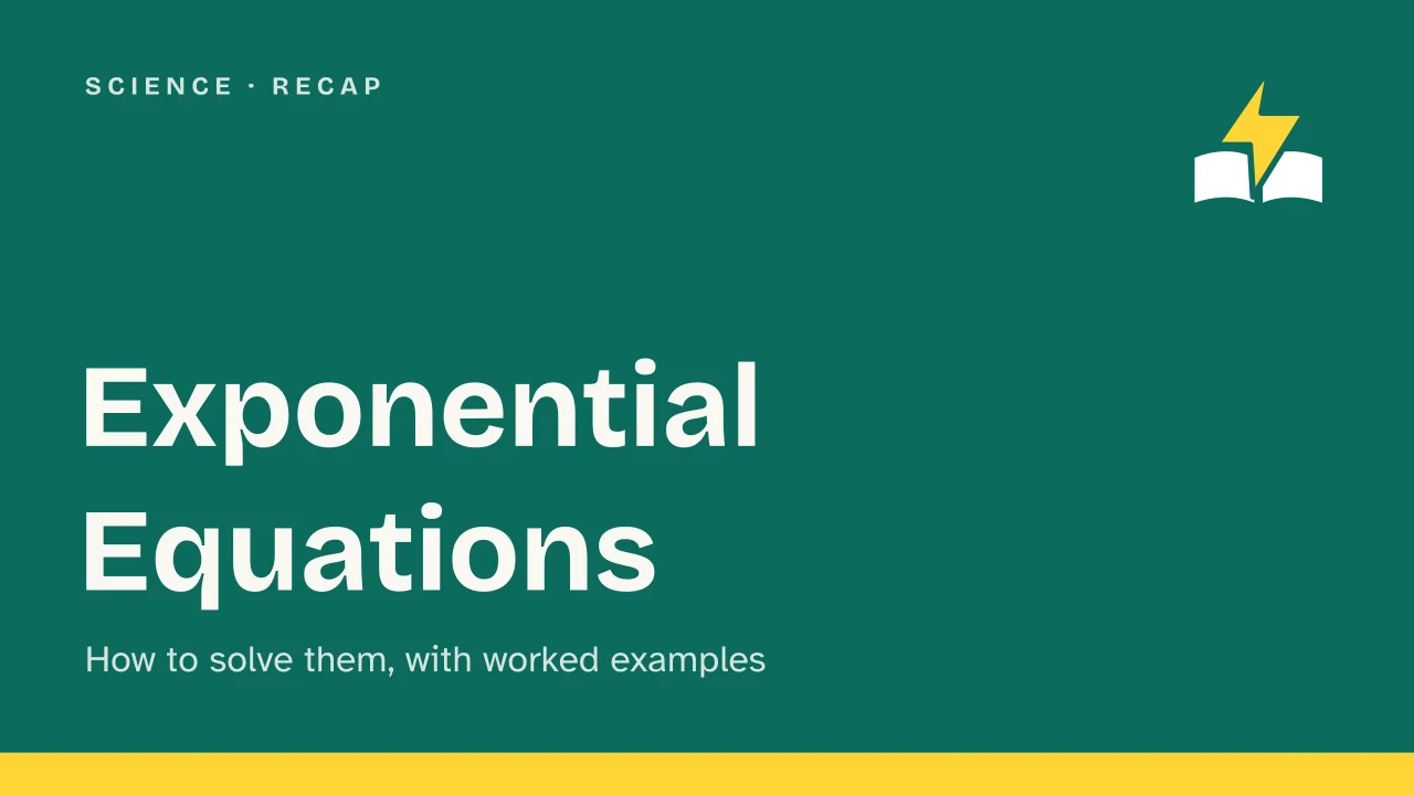 Slide 1 of the presentation on Exponential Equations: Exponential Equations