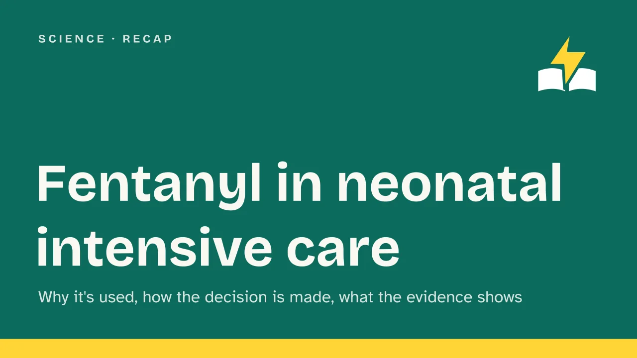 Slide 1 of the presentation on Fentanyl in the NICU: Fentanyl in neonatal intensive care