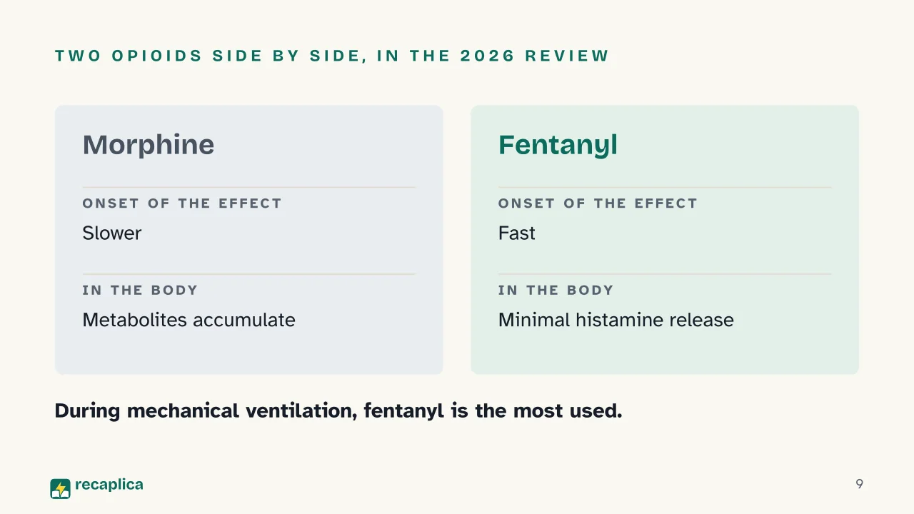 Slide 9 of the presentation on Fentanyl in the NICU: Two opioids side by side, in the 2026 review