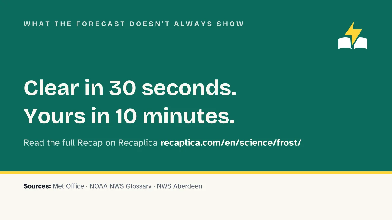 Slide 14 of the presentation on What Is Frost and How Does It Form?: What the forecast doesn't always show