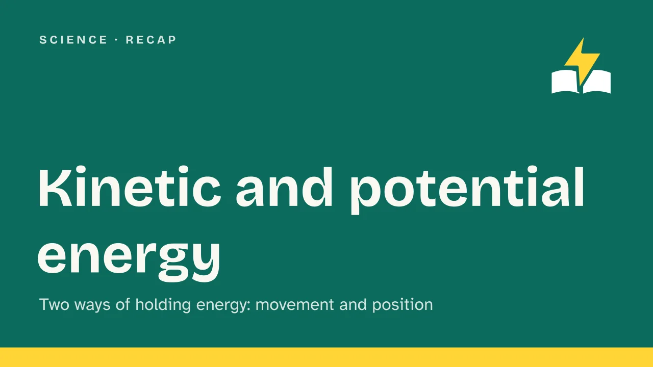 Slide 1 of the presentation on Kinetic and Potential Energy: Kinetic and potential energy